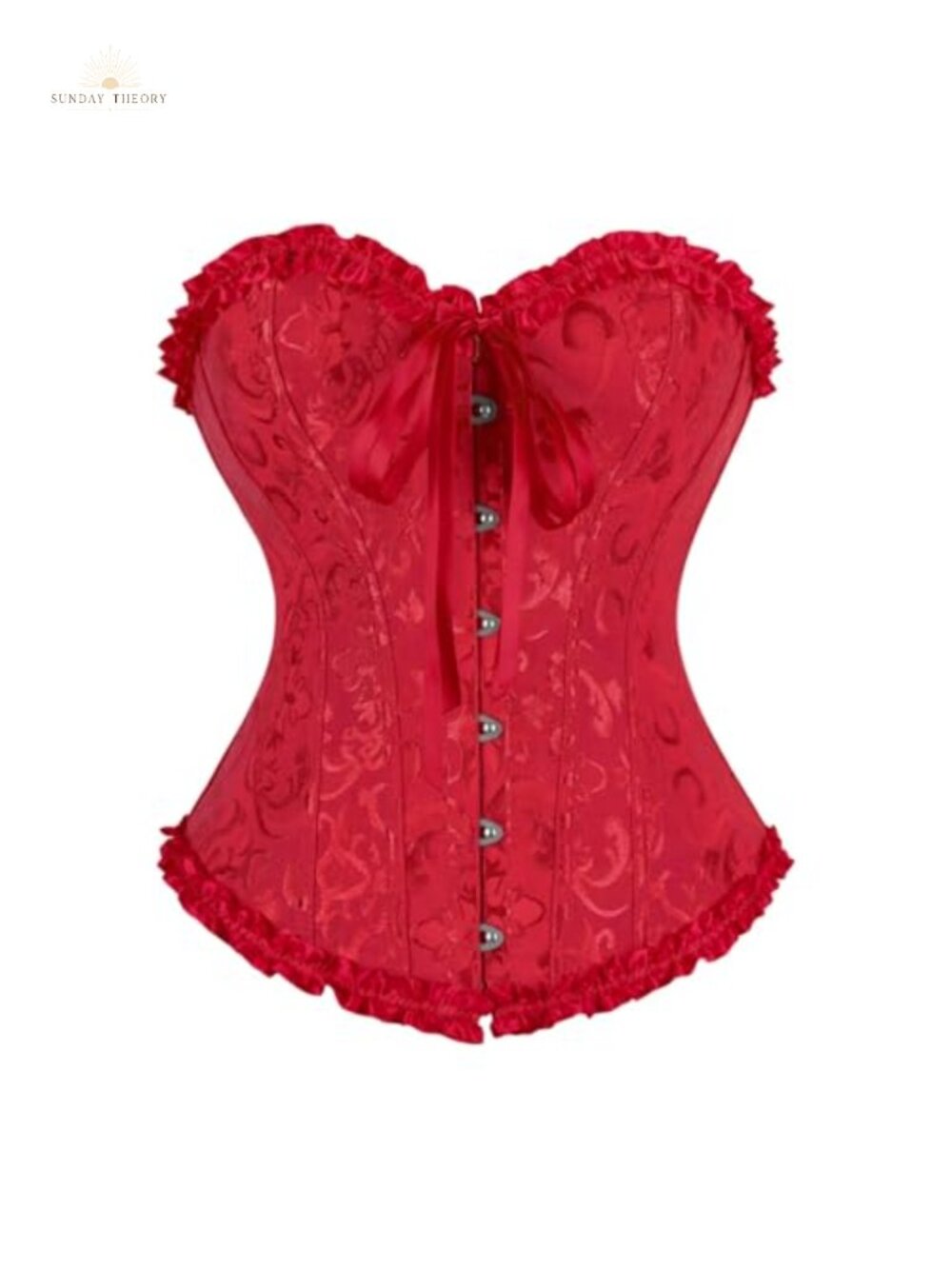 Women's Overbust Costume Corset Renaissance Victorian Jacquard Lace-Up